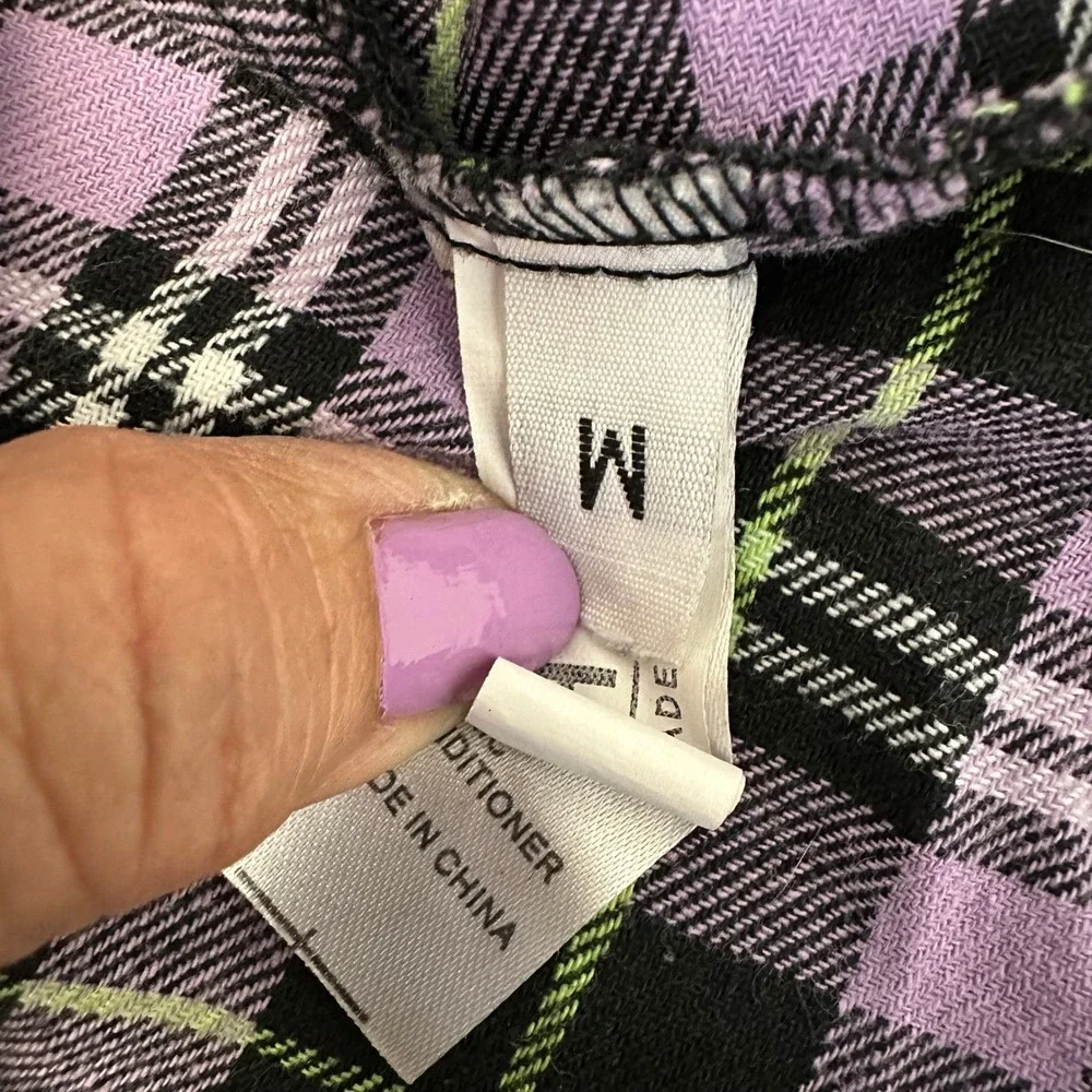 N/A plaid pleated